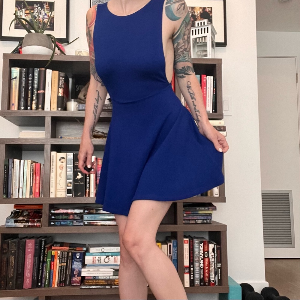 American Apparel Fit and Flare Backless Dress